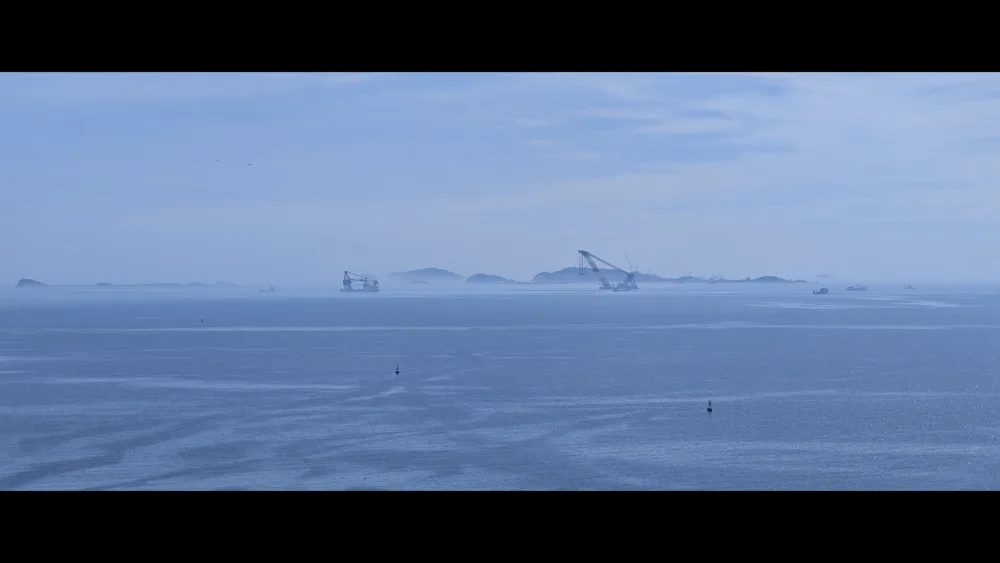 海天淡远，拍摄于烟台